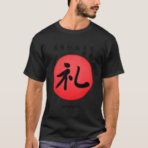 T-shirt Samurai Bushido Code Respect Kanji Calligraphie Gu