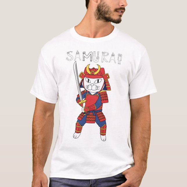 T-SHIRT SAMURAI CAT (Devant)