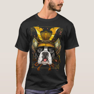 T-shirt Samurai Français Chien Chien Guerrier Samurai Amat