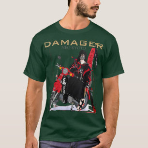 T-shirt Samurai Girl Esthétique Japonaise Guerrier Damager