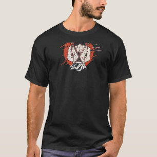 T-shirt Samurai Guerrier Japonais Kanji et épée Japanes a