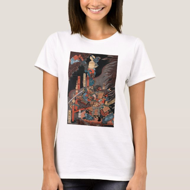 T-shirt Samurai Hero Minamoto no Yorimitsu (Devant)
