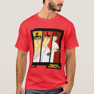 T-shirt Samurai Jack Caractère Tri-Panel Futuristic Frame
