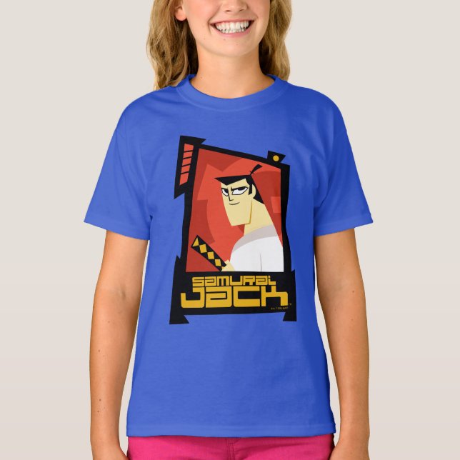T-shirt Samurai Jack Souriant Futuristic Frame Graphic (Devant)