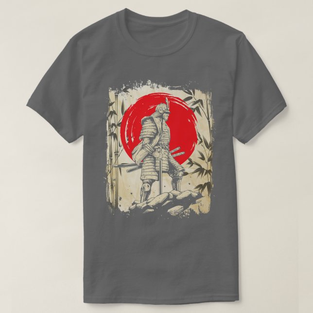 T-shirt Samurai Japanese Warrior Hero Japan Swordsmen  (Design devant)