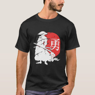 T-shirt Samurai Japonais Ninja Kanji Guerrier Vintage Japo