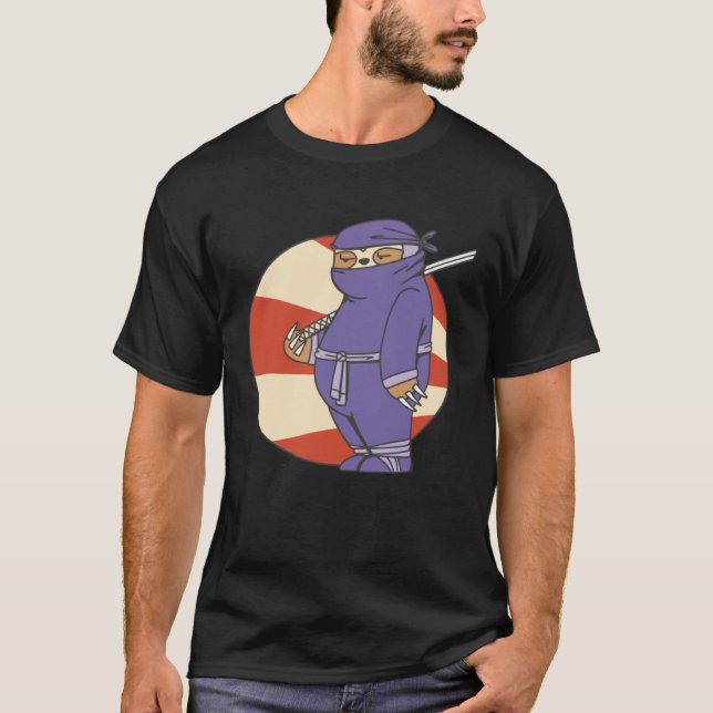 T-shirt Samurai Lazy Sloth (Devant)