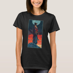 T-shirt Samurai Retro Japonais Guerrier Imprimer Art Japon