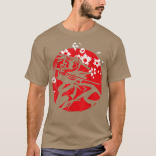 T-shirt Samurai Ronin japonais soleil rouge 