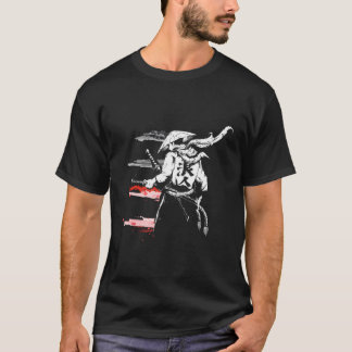 T-shirt Samurai Ronin Japonais Soleil rouge