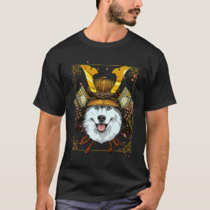 T-shirt Samurai Sibérie Husky Chien Guerrier