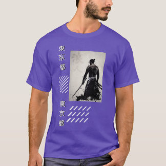 T-shirt Samurai Style Japanese Ronin Warrior Streetwear 