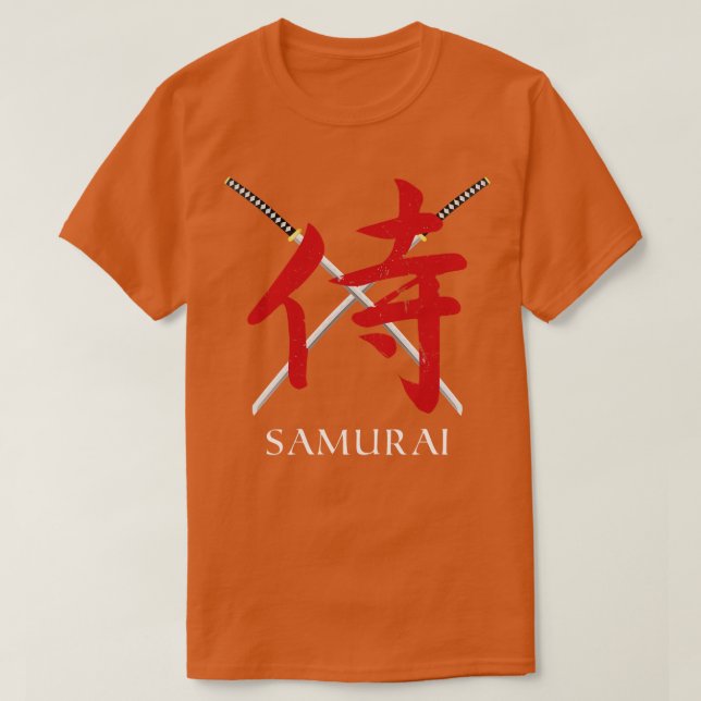 T-shirt Samurai V Samurai Guerrier Katana Mots Samurai Ka (Design devant)