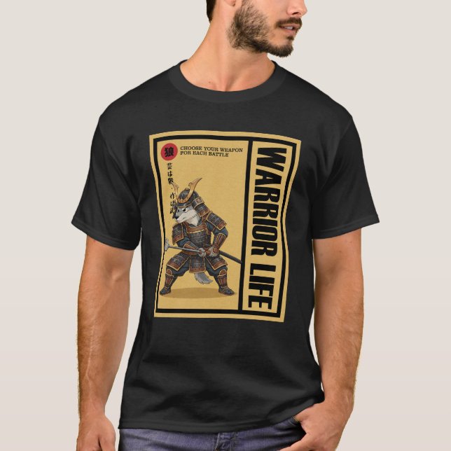 T-shirt Samurainimals Wolf Weapon (Devant)