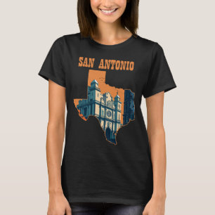 T-shirt San Antonio Alamo Texas Voyage Rétro