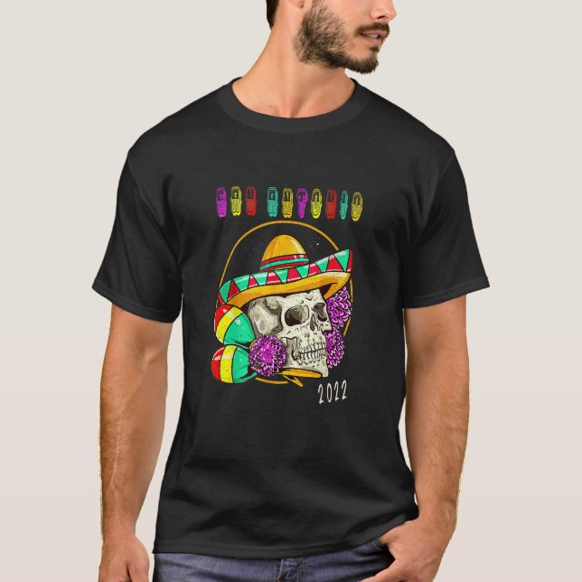 T-shirt San Antonio Texas 2022 Souvenir Fiesta Mexicaine A (Devant)