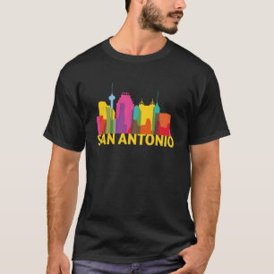T-shirt San Antonio Texas USA Skyline Silhouette Outline S
