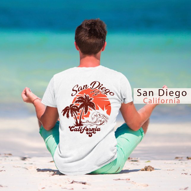 T-shirt San Diego California Sunset Palm Trees Souvenirs (Créateur téléchargé)