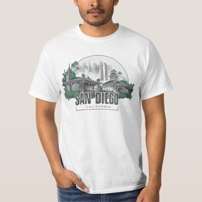 T-shirt San Diego City California USA (Devant)