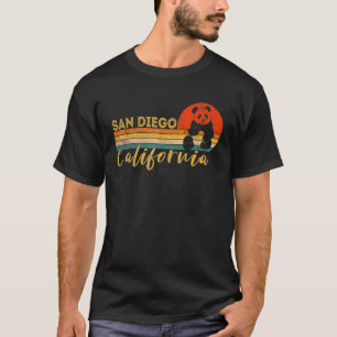 T-shirt San Diego Retro Panda Zoo Californie Vintage