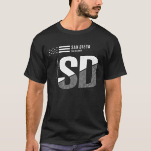 T-shirt San Diego SD Classic Style Moderne Etat de Califor