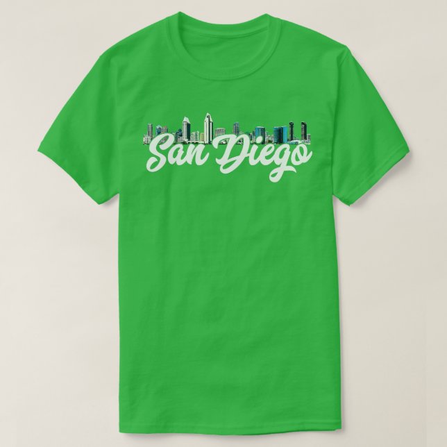T-shirt San Diego Skyline California Beach SD La Jolla Oce (Design devant)