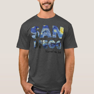 T-shirt San Diego Van Gogh Starry Nuit Art Vincent Van Go