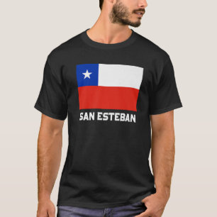 T-shirt San Esteban Républicain Chili Drapeau Emblème Escu