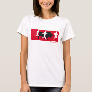 T-shirt San Fermin, Pamplona : courant avec les taureaux,