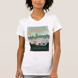 T-shirt San Francisco, CA - Ligne carte postale