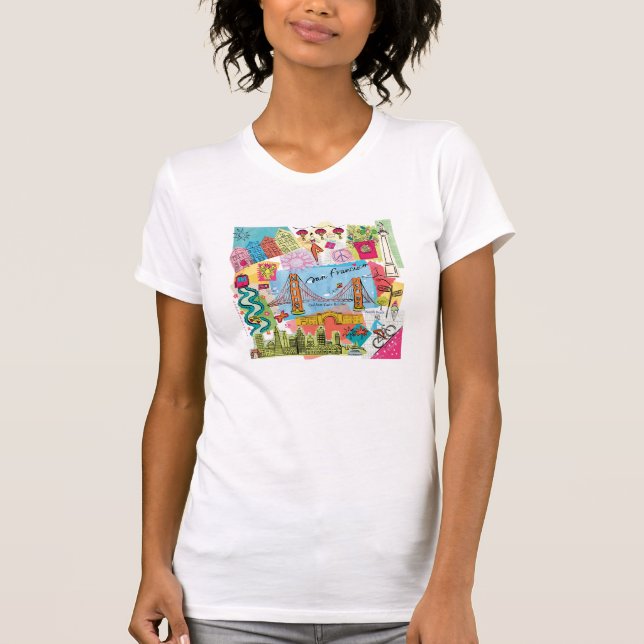 T-shirt San Francisco, Californie (Devant)