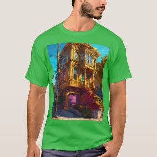 T-shirt San Francisco Dreamscape Fire & Ice Line Art Tee