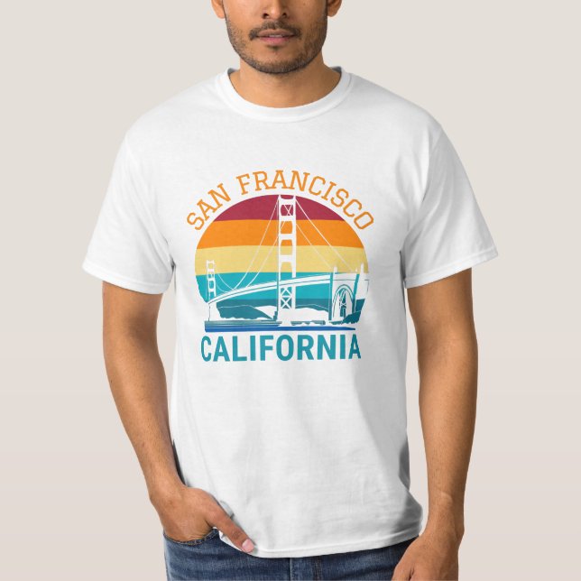 T-shirt San Francisco Golden Gate Bridge Californie Cadeau (Devant)