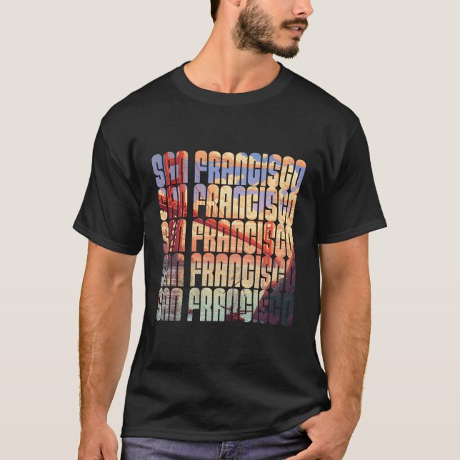 T-shirt San Francisco Iconic Golden Gate Bridge (Devant)