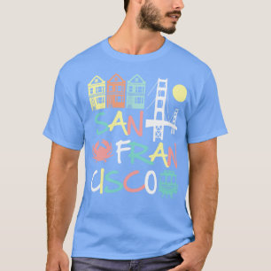 T-shirt San Francisco Icons Vintage Retro coloré