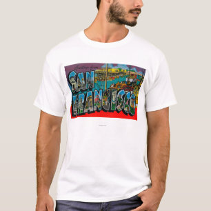 T-shirt San Francisco, scènes de lettre de CaliforniaLarg
