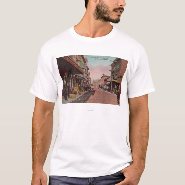 T-shirt San Francisco, vue de route de CADirt de Chinatown (Devant)
