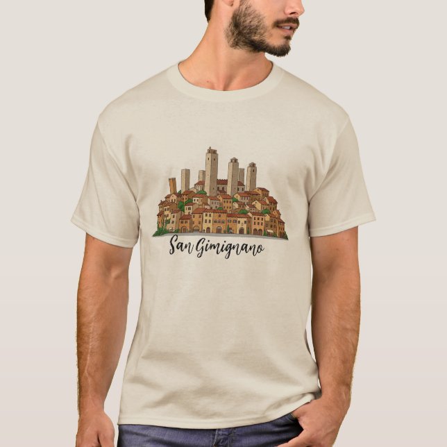 T-shirt San Gimignano Italie Toscane Voyage (Devant)