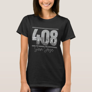 T-shirt San Jose 408 Area Code Vintage California Skyline