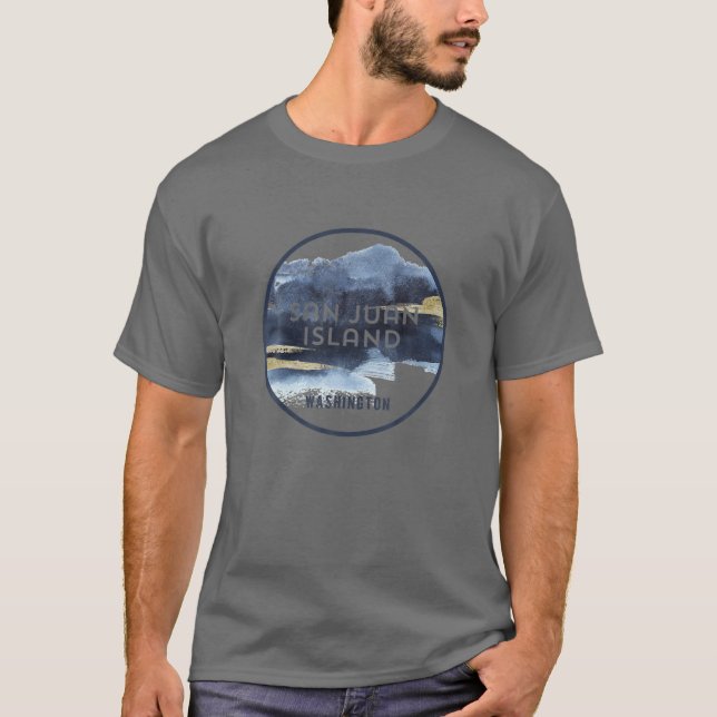 T-shirt San Juan Island, Washington Pacific NW Aquarelle (Devant)