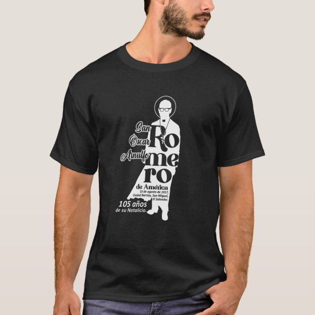 T-shirt San Oscar Arnulfo Romero El Salvador (Devant)