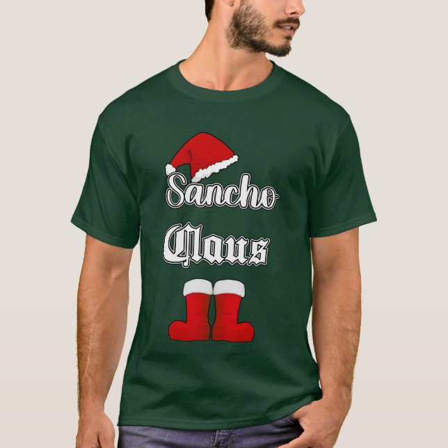 T-shirt Sancho Claus Funny Chemise de Noël (Devant)