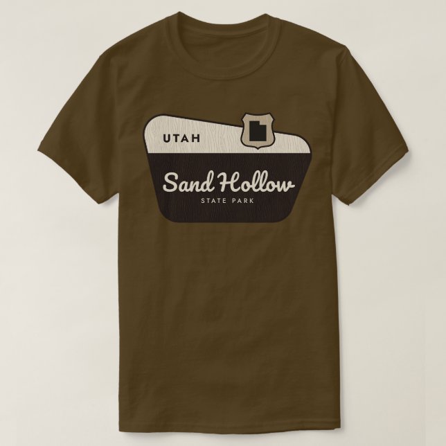T-shirt Sand Hollow State Park Utah Affiche de bienvenue (Design devant)