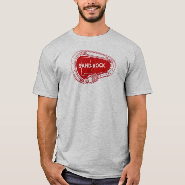 T-shirt Sand Rock Alabama Rock Escalade Carabiner (Devant)