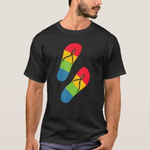 T-shirt Sandales Flip-Flop Rainbow Love