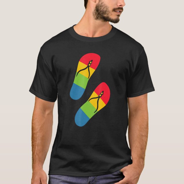 T-shirt Sandales Flip-Flop Rainbow Love (Devant)