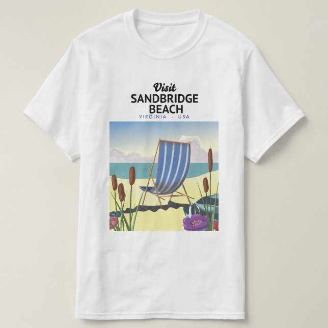 T-shirt Sandbridge Beach Virginia USA, (Design devant)