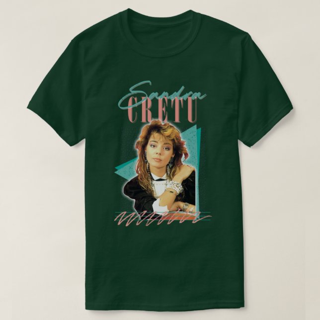 T-shirt Sandra Cretu 80s Retro Fan Art Design3 (Design devant)