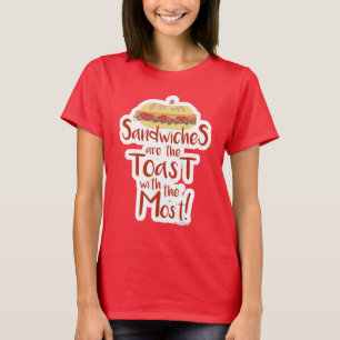 T-shirt Sandwiches Toast Avec Slogan Le Plus Amusant 