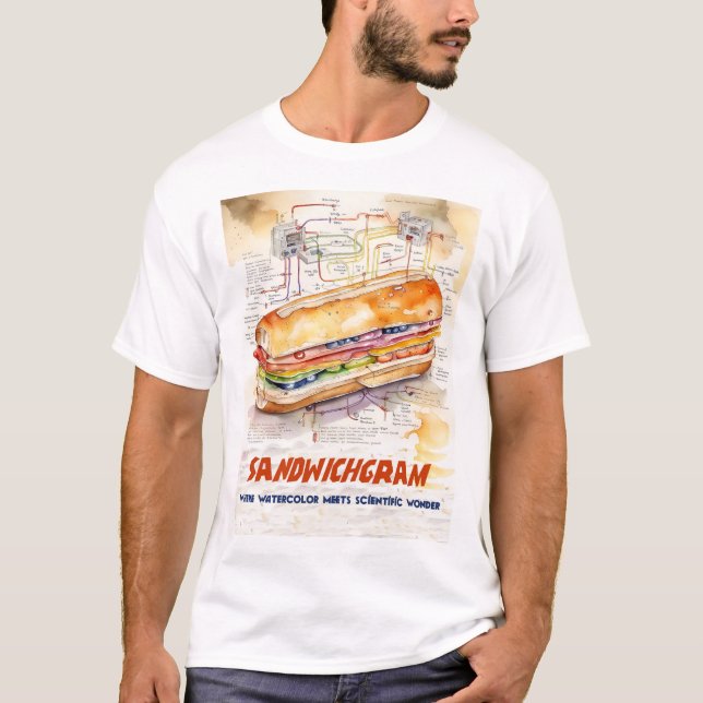 T-shirt Sandwichgram - Diagramme du sandwich parfait (Devant)